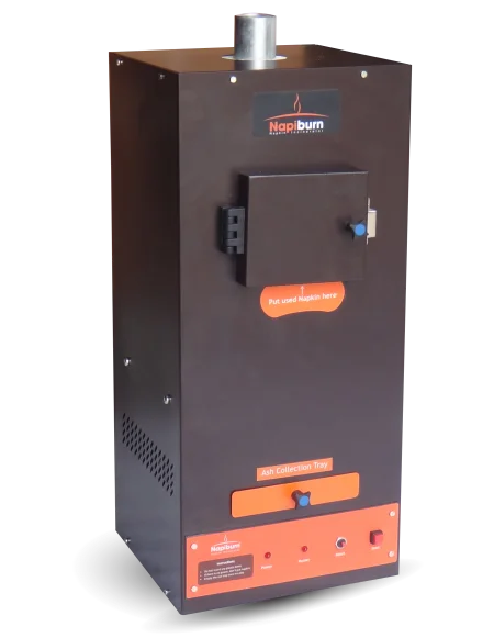 Napkin burning machine